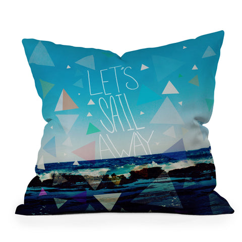 Leah Flores Lets Sail Away Throw Pillow
