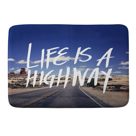 Leah Flores Life Is A Highway Memory Foam Bath Mat