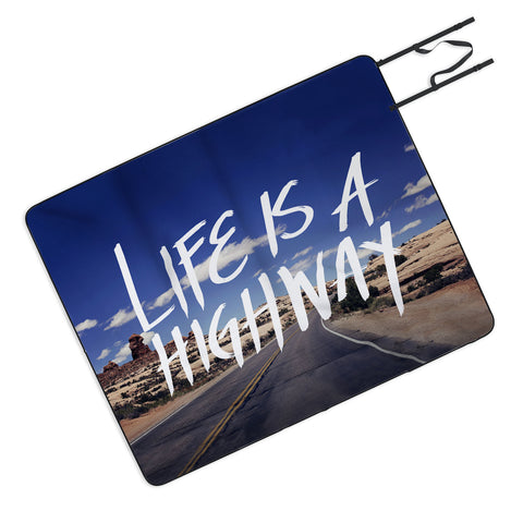 Leah Flores Life Is A Highway Picnic Blanket