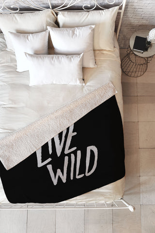 Leah Flores Live Wild Fleece Throw Blanket