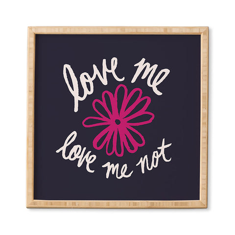 Leah Flores Love Me Love Me Not Framed Wall Art