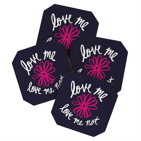 Leah Flores Love Me Love Me Not Coaster Set