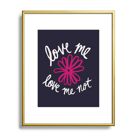 Leah Flores Love Me Love Me Not Metal Framed Art Print