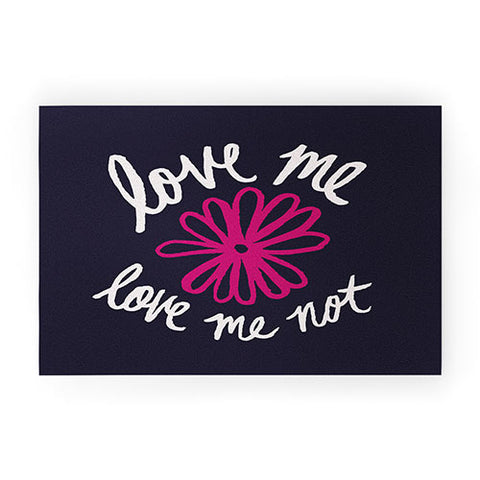 Leah Flores Love Me Love Me Not Welcome Mat