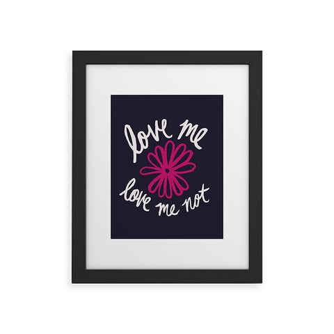 Leah Flores Love Me Love Me Not Framed Art Print