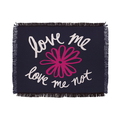 Leah Flores Love Me Love Me Not Throw Blanket