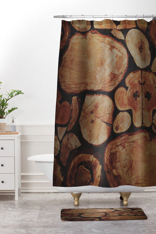 Leah Flores Lumberjack Shower Curtain And Mat