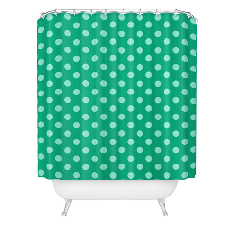 Leah Flores Minty Freshness Shower Curtain