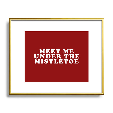 Leah Flores Mistletoe Kiss Metal Framed Art Print