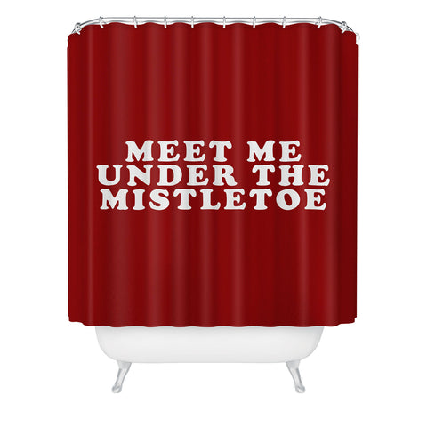 Leah Flores Mistletoe Kiss Shower Curtain