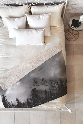 Leah Flores Mountain Majesty Fleece Throw Blanket
