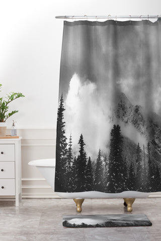 Leah Flores Mountain Majesty Shower Curtain And Mat