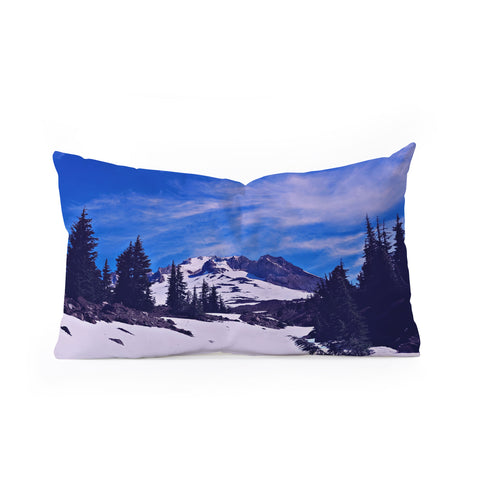 Leah Flores Mt Hood Oblong Throw Pillow