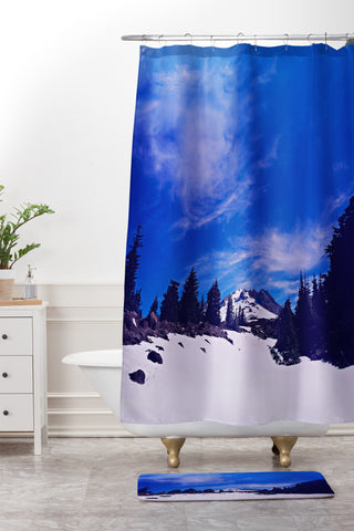 Leah Flores Mt Hood Shower Curtain And Mat