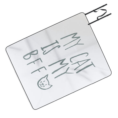 Leah Flores My Cat Is My BFF Picnic Blanket