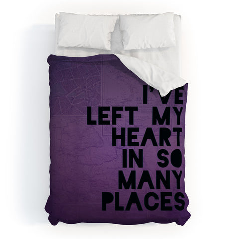 Leah Flores My Heart Duvet Cover