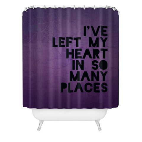 Leah Flores My Heart Shower Curtain
