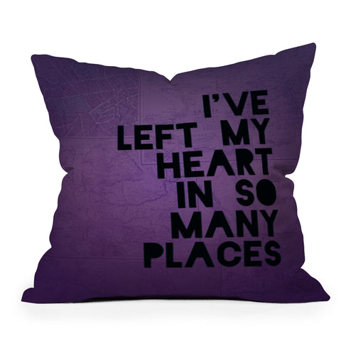 Leah Flores My Heart Throw Pillow