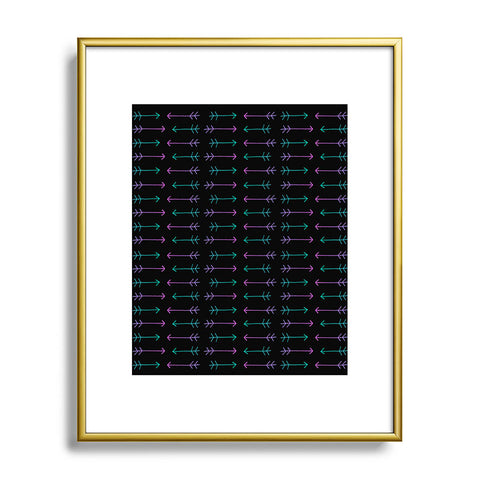 Leah Flores Neon Warrior Metal Framed Art Print