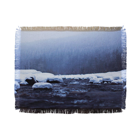 Leah Flores Nisqually River Throw Blanket