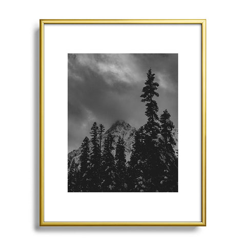 Leah Flores North Cascade Mountain Blizzard Metal Framed Art Print