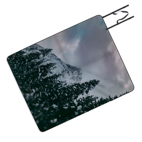Leah Flores North Cascade Winter Picnic Blanket