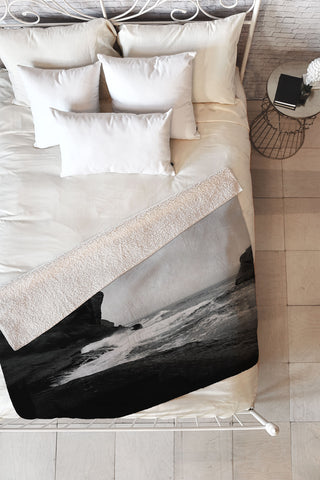 Leah Flores Ocean 1 Fleece Throw Blanket