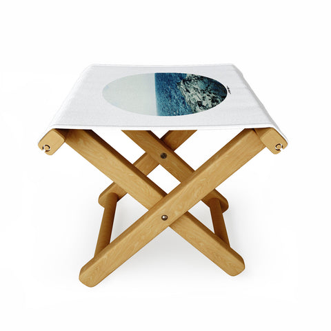 Leah Flores Ocean Blue Folding Stool