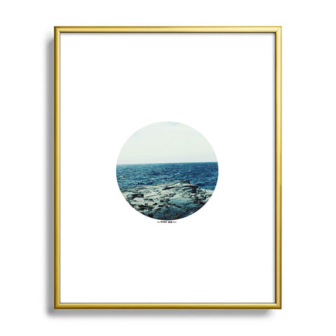 Leah Flores Ocean Blue Metal Framed Art Print