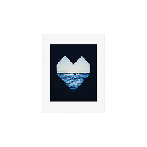 Leah Flores Ocean Heart Art Print