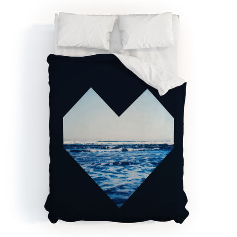 Leah Flores Ocean Heart Duvet Cover