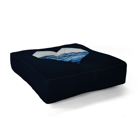 Leah Flores Ocean Heart Floor Pillow Square