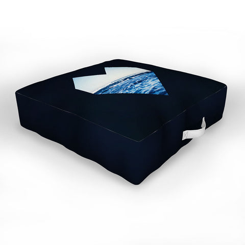 Leah Flores Ocean Heart Outdoor Floor Cushion