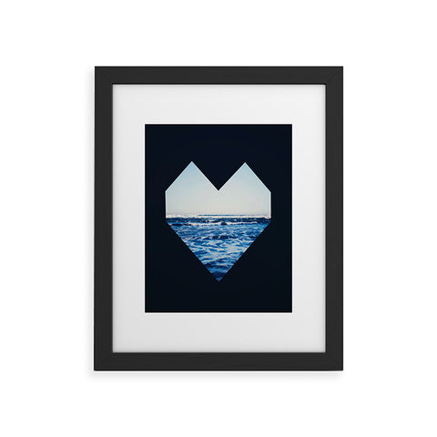 Leah Flores Ocean Heart Framed Art Print