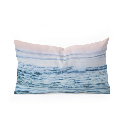 Leah Flores Pacific Ocean Waves Oblong Throw Pillow