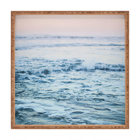 Leah Flores Pacific Ocean Waves Square Tray