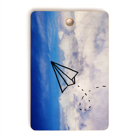 Leah Flores Paper Plane Cutting Board Rectangle