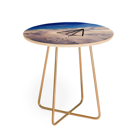 Leah Flores Paper Plane Round Side Table