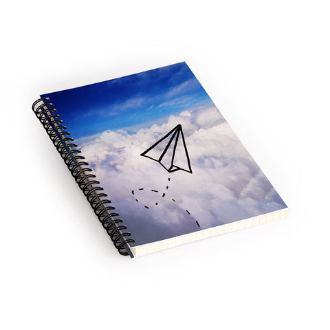 Leah Flores Paper Plane Spiral Notebook