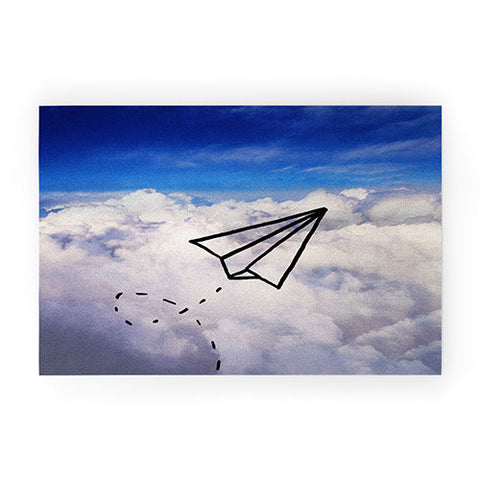 Leah Flores Paper Plane Welcome Mat