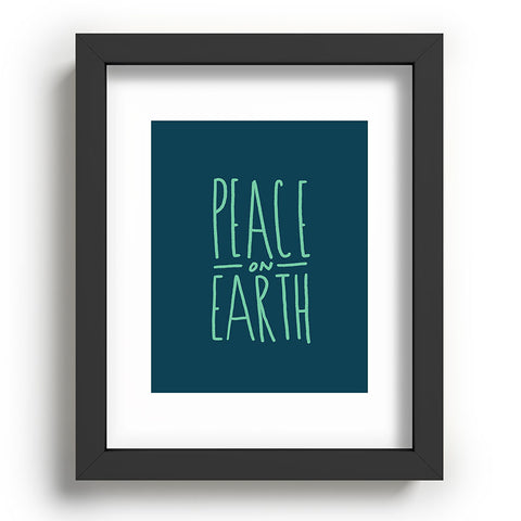 Leah Flores Peace On Earth Type Recessed Framing Rectangle