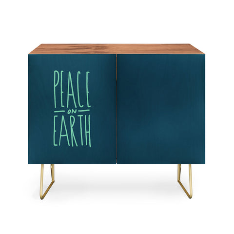 Leah Flores Peace On Earth Type Credenza