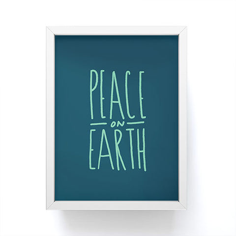 Leah Flores Peace On Earth Type Framed Mini Art Print