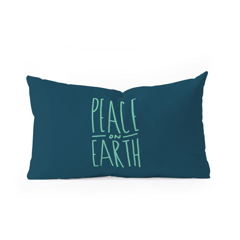 Leah Flores Peace On Earth Type Oblong Throw Pillow