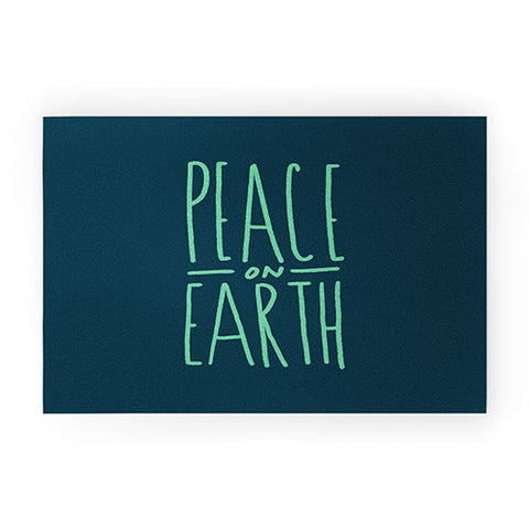 Leah Flores Peace On Earth Type Welcome Mat