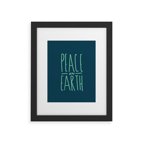 Leah Flores Peace On Earth Type Framed Art Print