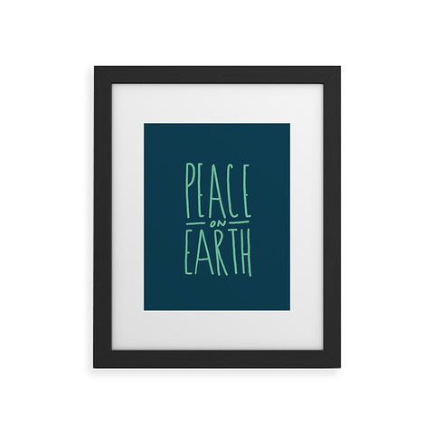 Leah Flores Peace On Earth Type Framed Art Print