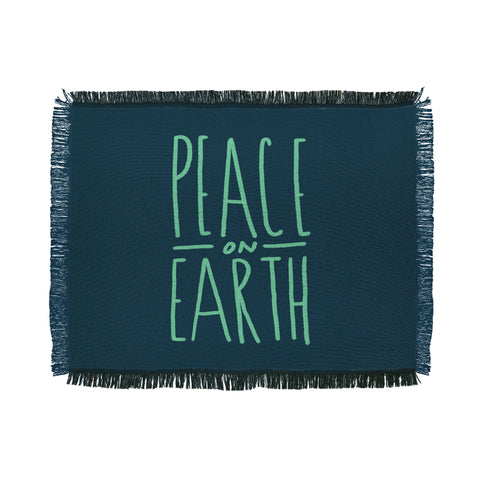 Leah Flores Peace On Earth Type Throw Blanket