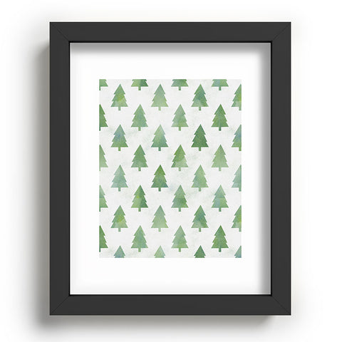 Leah Flores Pine Tree Forest Pattern Recessed Framing Rectangle