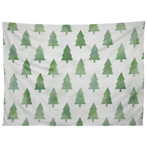 Leah Flores Pine Tree Forest Pattern Tapestry